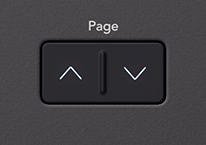 A cutout image of the Launch Control XL 3's top panel showing just the page buttons.