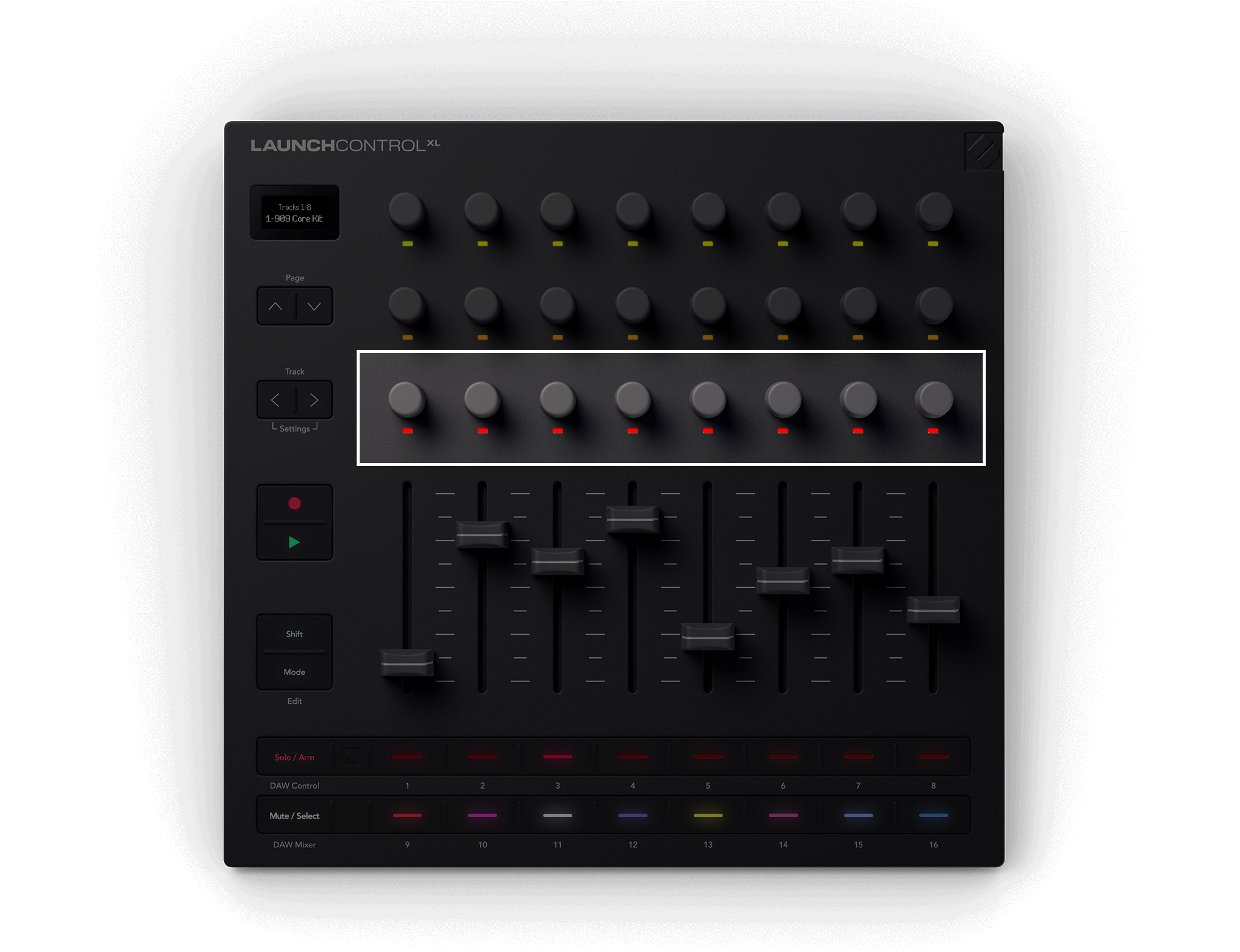 LCXL3_DAW_Control_Logic/Cubase_Mixer_Mode_Pans.png