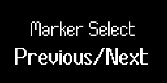 Launchkey's screens shots Market Select Previous/Next when using the marker encoder in DAWs.