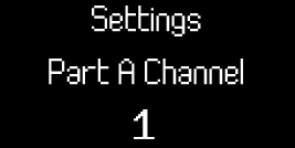 The screen shows Settings, the current settings page, and the value for that setting.