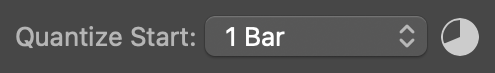 A screenshot of Logic Pro's Quantize Start dropdown menu.