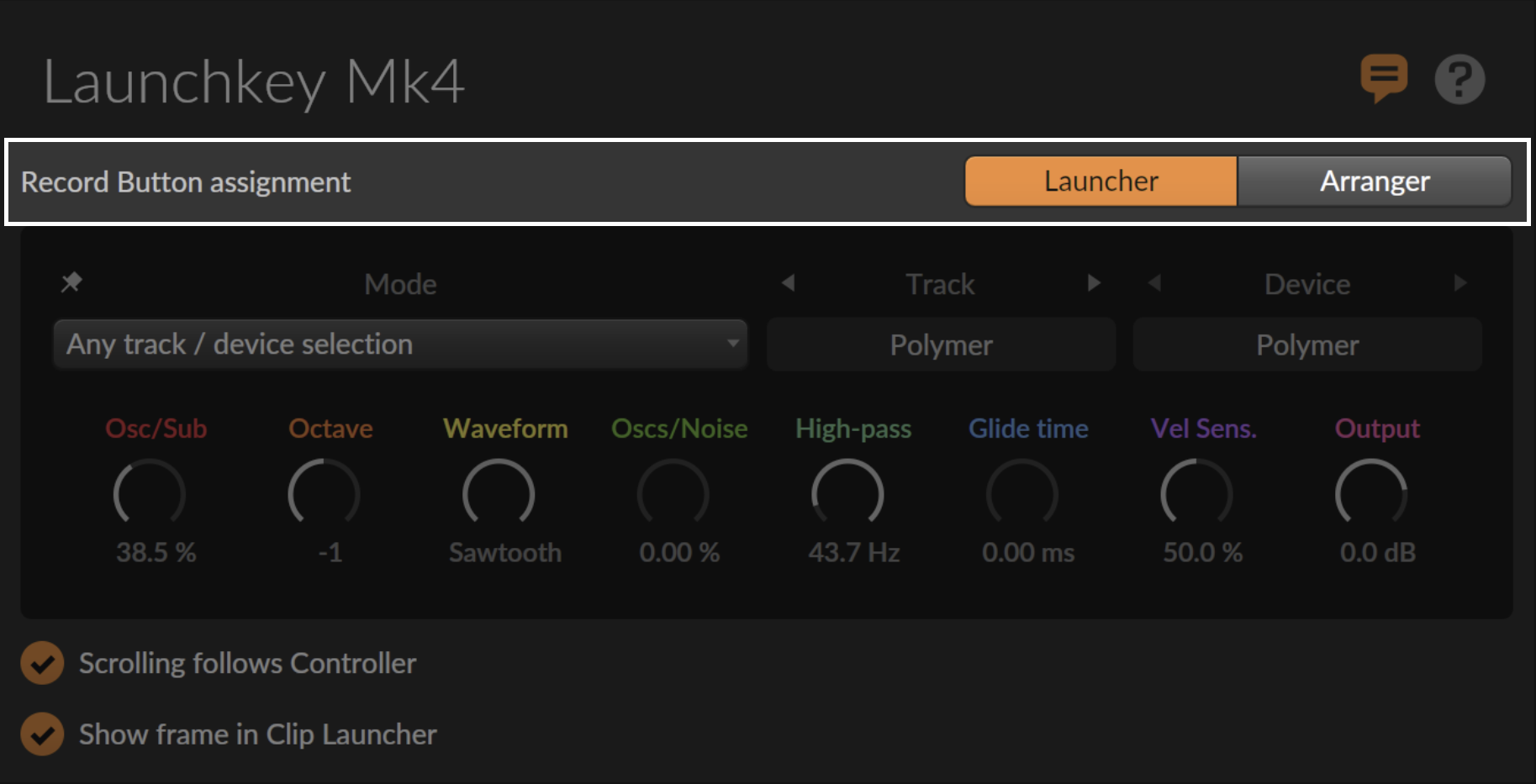 Launchkey_MK4_Bitwig_Studio_controller_status_window.png