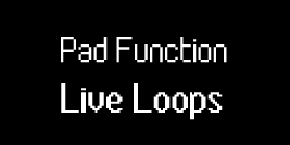 Launchkey's screen when you enter Live Loops mode shows Pad Function Live Loops.