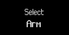 Launchkey's screen shwoing Select Arm