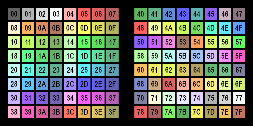 LK PRG colour palette hex