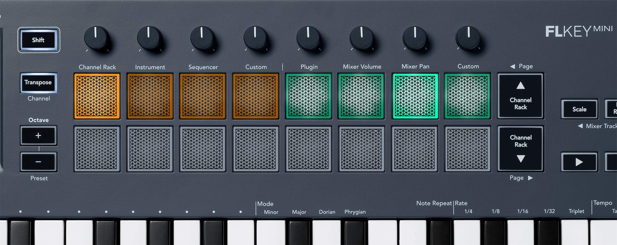 Trabalhando com o FLkey Mini no FL Studio – Guias do usuário da
