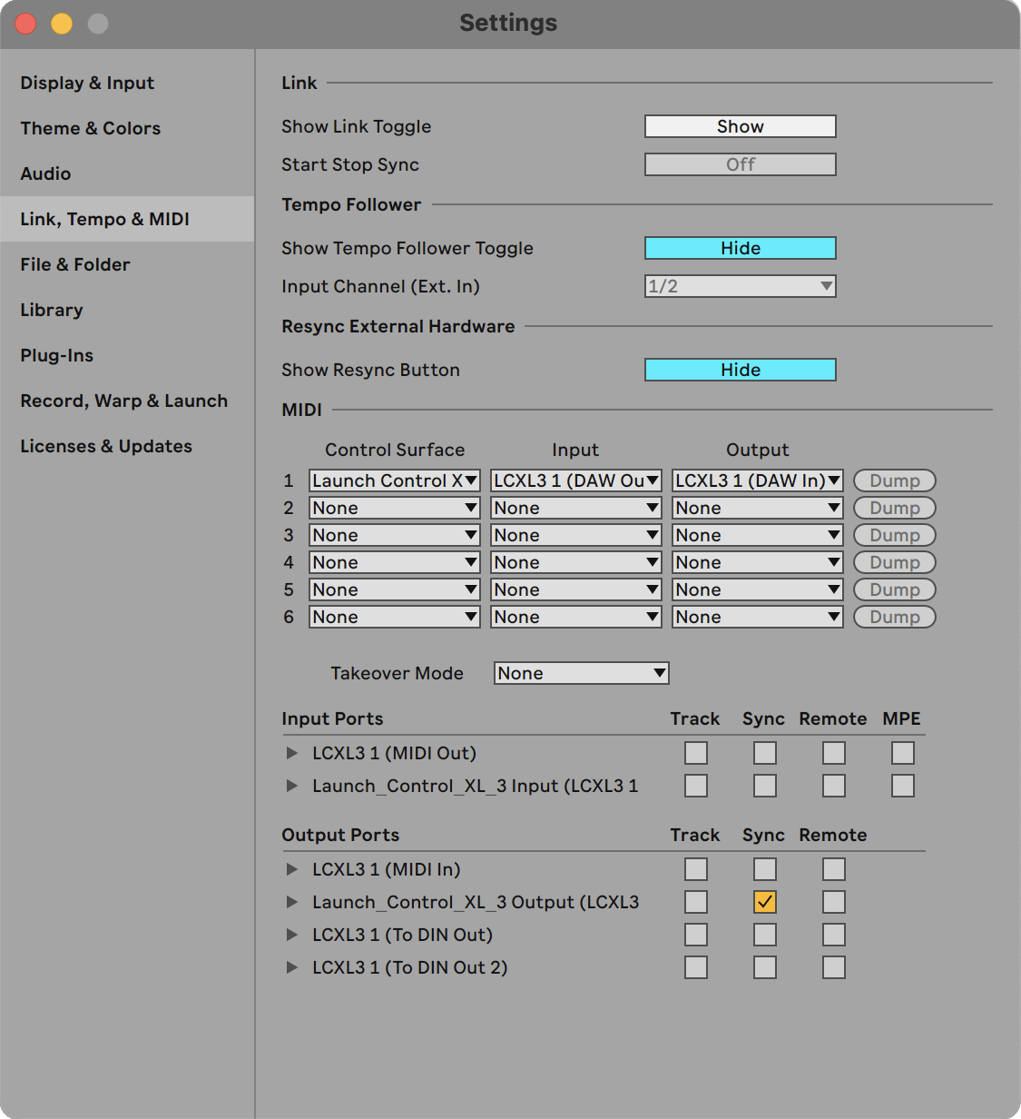 LCXL3_Ableton_Live_Settings_macOS.png